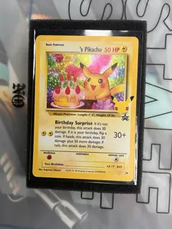 Happy Birthday Pikachu Holo 24 Celebrations Birthday Pokemon Card NM - Image 3