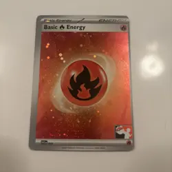 Basic Fire Energy Prize Pack Series Cards #010 (Cosmos Holo) STAMPED - error - Image 1
