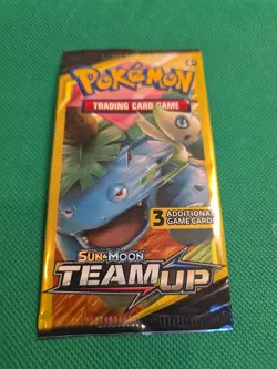 Pokemon Sun & Moon Team Up Booster Pack 3 Cards Venusaur Celebi factory seal - Image 1