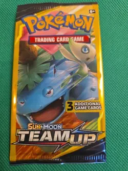 Pokemon Sun & Moon Team Up Booster Pack 3 Cards Venusaur Celebi factory seal - Image 2