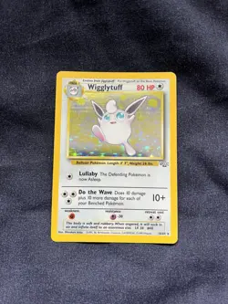Pokemon TCG Jungle Wigglytuff Card 16/64 Unlimited Holo Rare, Vintage 1999 - Image 1