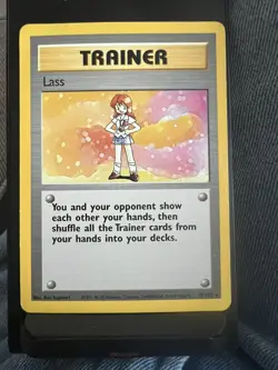 1999 Original Pokemon TCG: Trainer Lass Card 75/102 Vintage Rare Black Star - Image 1
