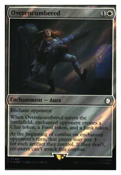 Overencumbered (surge foil) Fallout MTG - NM+ *Mythic Relics* - Image 1
