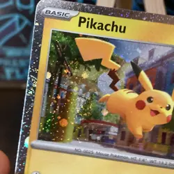 Pokemon TCG Pikachu 018/091 Trick Or Trade Booster 2024 Halloween Holo swirl - Image 2