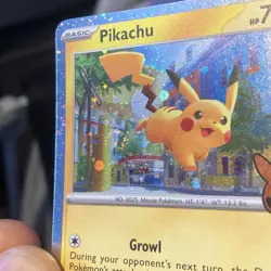 Pokemon TCG Pikachu 018/091 Trick Or Trade Booster 2024 Halloween Holo swirl - Image 4