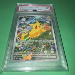2024 POKEMON SVP EN-SV BLACK STAR PROMO PALDEA ADVENTURE CHEST PIKACHU PSA 9 - Image 1
