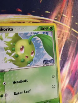 Chikorita Reverse Holo EX Unseen Forces Stamped 51/115 Pokemon TCG 2005 - Image 4