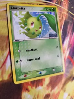 Chikorita Reverse Holo EX Unseen Forces Stamped 51/115 Pokemon TCG 2005 - Image 5
