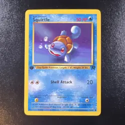 Pokemon Squirtle 68/82 Team Rocket 1st Edition Common LP Basic WOTC English - Image 1