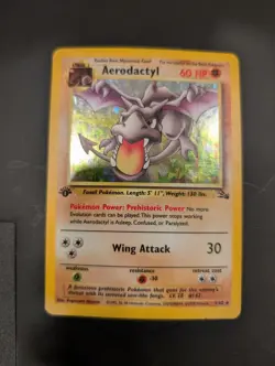Pokemon TCG Aerodactyl Fossil 1st Edition Holo Rare - Image 1