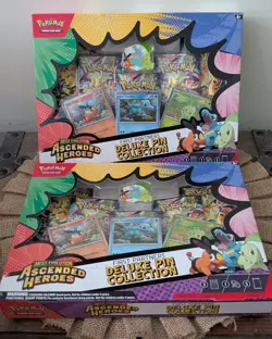 Pokemon Ascended Heroes First Partners Deluxe Pin Collection - Lot of 2 - Sealed - Image 1
