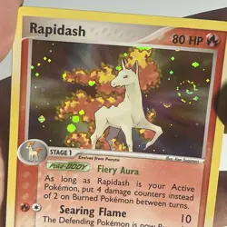Pokemon Rapidash (13/112) EX FireRed & LeafGreen Holo Rare NM BIG SWIRL - Image 1