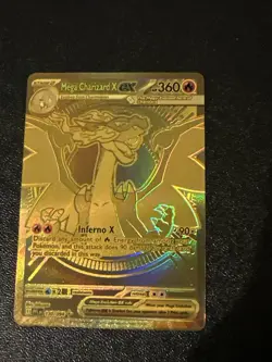 Pokemon TCG Mega Evolution Phantasmal Flames Mega Charizard X Ex 130/094 Gold - Image 1