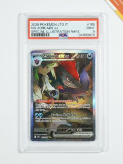 Pokemon PSA 9 N'S Zoroark Ex #185 JTG IT Special Illustration Rare 2025 Italiano - Image 1
