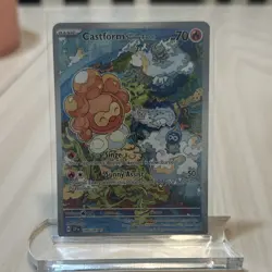 Pokemon Castform Sunny Form 195/191 SVP Illustration Rare Full Art 70 HP English - Image 1
