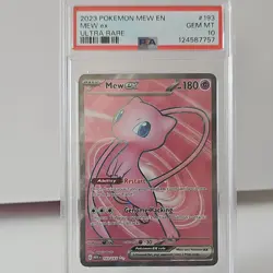 Pokemon Mew EX Ultra Rare Full Art Holo 193/165 Scarlet & Violet 151 PSA 10 - Image 1