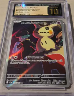 CGC PRISTINE 10 Pokemon Team Rocket’s Mimikyu Mega Dream Art Rare 205/193 - Image 2