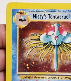 POKEMON TCG MISTY'S TENTACRUEL 10/132 ☆ HOLO W SWIRL! 🌀 GYM HEROES LP - Image 2