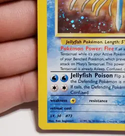 POKEMON TCG MISTY'S TENTACRUEL 10/132 ☆ HOLO W SWIRL! 🌀 GYM HEROES LP - Image 4
