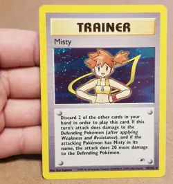 Pokemon TCG MISTY TRAINER 18/132 ☆ HOLO W/SWIRL 🌀GYM HEROES UNLIMITED NM/LP - Image 1