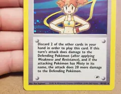 Pokemon TCG MISTY TRAINER 18/132 ☆ HOLO W/SWIRL 🌀GYM HEROES UNLIMITED NM/LP - Image 4