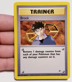TCG POKEMON BROCK TRAINER 98/132 ☆ RARE GYM HEROES VINTAGE NM - Image 1
