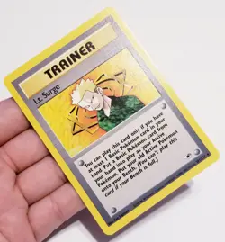 TCG POKEMON LT. SURGE TRAINER 101/132 ☆ RARE GYM HEROES VINTAGE NM - Image 2