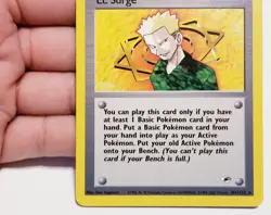 TCG POKEMON LT. SURGE TRAINER 101/132 ☆ RARE GYM HEROES VINTAGE NM - Image 4
