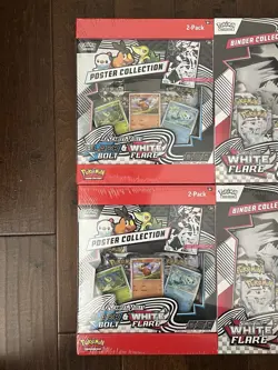 Pokemon TCG White Flare Binder + Poster Collection Sams Club 2 Pack Lot of 2 New - Image 2