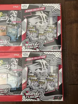 Pokemon TCG White Flare Binder + Poster Collection Sams Club 2 Pack Lot of 2 New - Image 3