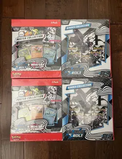 Pokemon TCG White Flare Black Bolt Binder Poster Collection Sams 2 Pack x2 New - Image 1