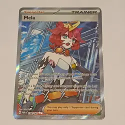 Pokemon Mela Ultra Rare Trainer Full Art Holo SV04 Paradox Rift 236/182 - Image 1