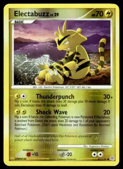 Pokemon TCG Diamond & Pearl #81/130 Electabuzz Reverse LP - Image 1