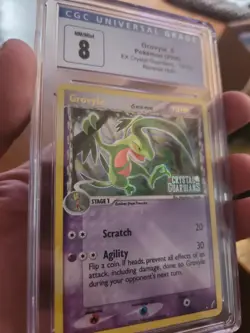 2006 Pokemon EX Crystal Guardians Grovyle STAMPED Reverse Foil 19/100 PSA CGC 8 - Image 1