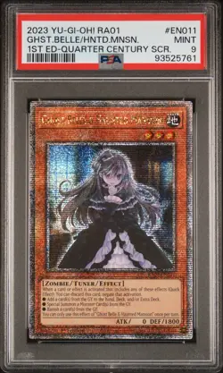 2023 YU-GI-OH! RA01-25TH ANV RARITY COLL GHOST BELLE & HAUNTED MANSION PSA 9 - Image 1