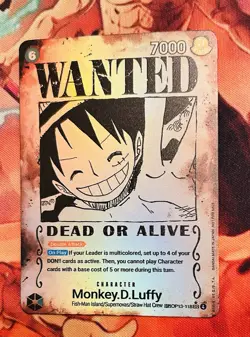 PROXY ENGLISH WANTED Poster - Monkey D Luffy OP13-118 - Image 2