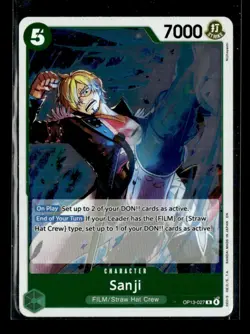 2025 Carrying on His Will #OP13-027 Sanji Character / Green/FILM/Straw Hat Crew - Image 1