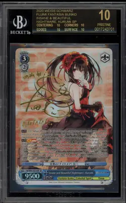 Weiss Schwarz Insane/Beautiful Nightmare Kurumi Fdl/W65-E074 BGS 10 BLACK LABEL - Image 1
