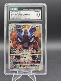 Lucario VSTAR SWSH291 Sword & Shield Promo Holo Card CGC 10 Gem Mint - Image 1