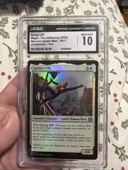 CGC 10 Magic The Gathering Marvel's Spider-Man Foil Trading Card - Image 1