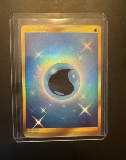 Pokemon TCG Water Energy 124/111 SM Crimson Invasion Secret Rare Foil Card - Image 1