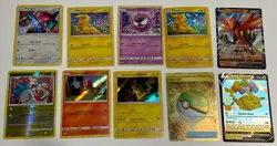 Lot Of 10 Holo Pokemon Cards Pikachu Porygon Ghastly Nest Ball Pachirisu - Image 1
