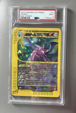 2003 POKEMON SKYRIDGE RARE CROBAT BOX TOPPER JUMBO CARD 10/12 PSA 10 GEM MINT - Image 2