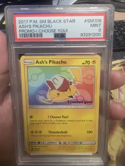 Ash's Pikachu TCG SM108 2017 Promo Card Pokemon - Image 1