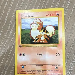 Pokemon Base Set 1999 Growlithe Arcanine 1st Edition TCG Lot 4 Cards WOTC - Image 1