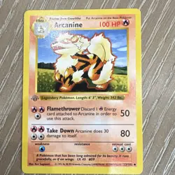 Pokemon Base Set 1999 Growlithe Arcanine 1st Edition TCG Lot 4 Cards WOTC - Image 2