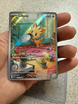 Pokemon TCG Lillipup 154/086 White Flare Illustration Rare Card NM PACK FRESH - Image 2