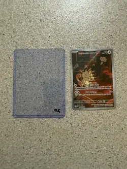 Pokemon TCG Team Rockets Meowth Card 203/182 Destined Rivals. NM PACH FRESH - Image 1