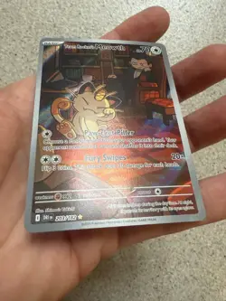 Pokemon TCG Team Rockets Meowth Card 203/182 Destined Rivals. NM PACH FRESH - Image 3