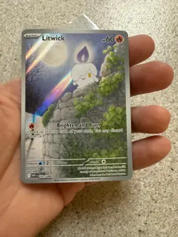 Litwick IR 101/086 SV White Flare Illustration Rare Pokemon Card NM PACK FRESH - Image 2